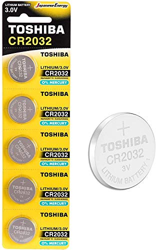 Toshiba CR2032 Lot de 5 Piles Bouton au Lithium 3 V