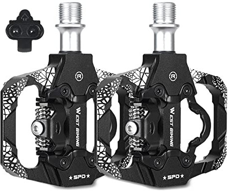 Karlak MTB Fahrradpedale Dual Platform SPD Klickpedale Fahrradpedale Abgedichtetes Lager für MTB Mountain Road Bikes