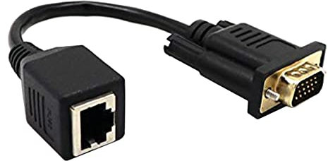 Hagsnec VGA a RJ45 Adattatore di Rete a VGA di Rete Connettore Monitor a di Rete Connettore VGA Extender