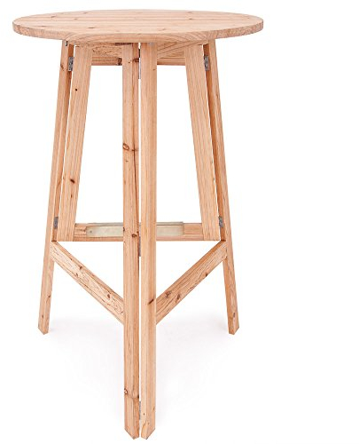 Casaria® Stehtisch Klappbar Massiv Holz 78 cm Breit 111 cm Hoch Rund Gastro Bistrotisch Partytisch Holzstehtisch Gartentisch Klapptisch Beistelltisch