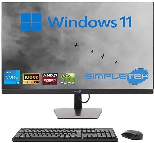 SIMPLETEK - PC tout-en-un 27 Windows 11 | Core i5 12 Gen | Carte vidéo RX550 4 Go | 32 Go RAM DDR4 SSD 2 To | Travail, Gaming