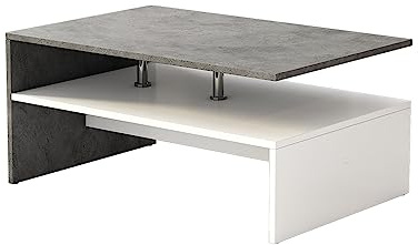 Vicco Tavolino da salotto Mike, Calcestruzzo, 90 x 60 cm