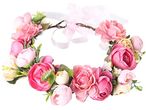 Nupciales Adornos De Flores Para El Cabello Novia Venda Rosa