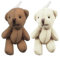 Neroyaner Ours de Poche Mini Ours en Peluche en Peluche 1/12 Échelle Mignonne Minuscule PP Coton Petits avec Une Corde Suspendue Mini