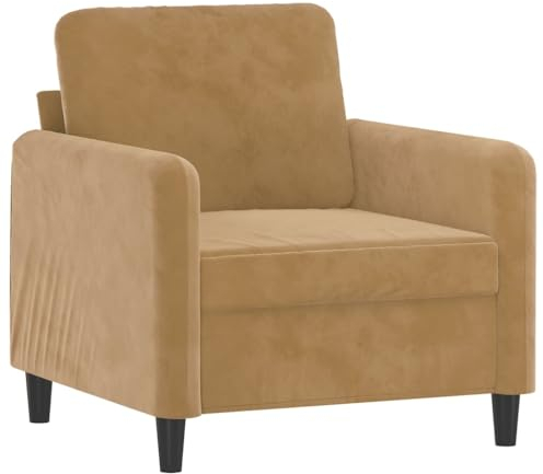 vidaXL Sessel Braun 60 cm Samt