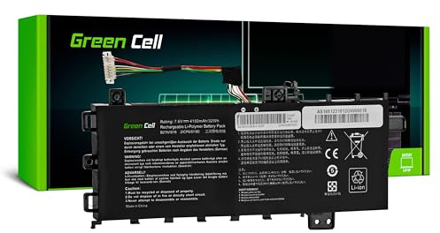 Green Cell B21N1818 C21N1818-1 Batterie pour Ordinateur Portable ASUS VivoBook 15 A512 A512DA A512FA A512JA R512F R512U X512 X512DA X512FA (4150 mAh, 7,6 V, Noir)