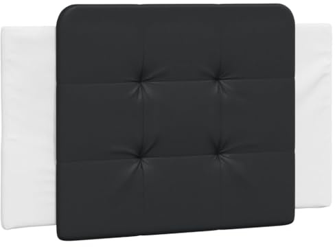 vidaXL Kissen für Kopfteil Zadar, Wandpolster Polsterpaneel Bettkopfteil, Rückenkissen Polsterkopfteil Wandkissen Schlafzimmer, Schwarz Weiß 80cm Kunstleder