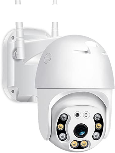 Caméra de sécurité extérieure ANBIUX 1080P caméra de sécurité extérieur PTZ vitesse dôme caméra IP sans fil CCTV panoramique inclinaison 4XZoom IR Surveillance réseau P2P CAM(1080P Ad 128G Card)