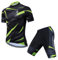 Turbovera Herren Fahrradbekleidung Kurzarm MTB Radsportanzüge Radhose Radtrikot Set Trikot + Radlerhose mit 3D-Gel-gepolsterten Atmungsaktiv (Kurzarm-T-Shirt+Shorts, L)