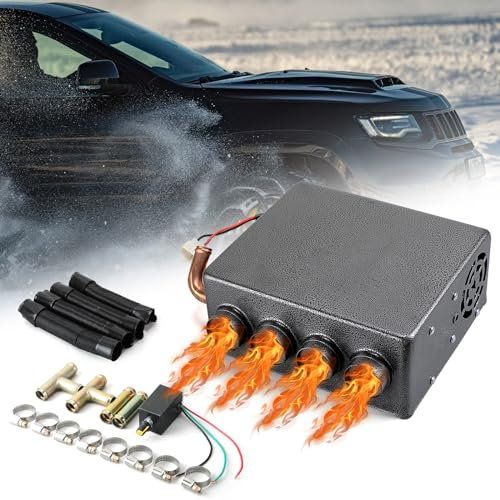 Calentador de coche universal de 12 V, calentador auxiliar para coche, desempañador de parabrisas, calentador compacto para automóvil, accesorio de calefacción para vehículos de invierno para autom
