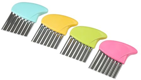 Cabilock Cortador De Patatas Inoxidable Diseño Ondulado Para Verduras y Papas Herramienta De Cocina Multifuncional Color Aleatorio