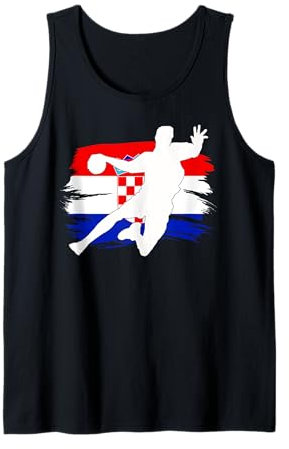 Handball Kroatien Trikot Handballspieler Handballspiel Tank Top