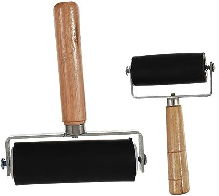Hemobllo 2stücke Gummiwalze Walze Malerwalze Zeichenwalze Roller Pinsel Für Malerei Langlebig Zum Kleben Drucken Stempeln Scrapbooking Mit Glatter Oberfläche Für Gleichmäßige