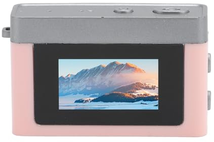 Mini Telecamera Portachiavi, Fotocamera Digitale 1080P 12MP con Schermo da 0,96 Pollici, Scheda di Memoria, Cavo USB, Videocamera Compatta Video HD 1080P (rosata) (128GB)