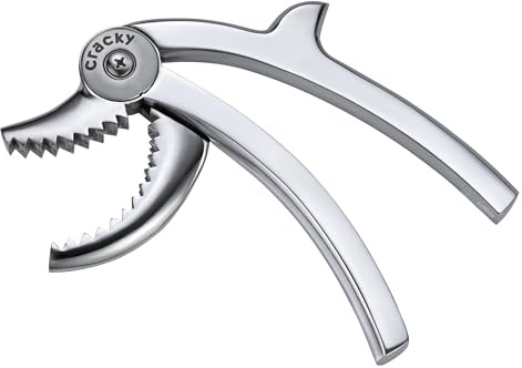 cilio CRACKY Nussknacker, Metallzahnung, sicherer Halt, eingebaute Feder | für Walnüsse, Haselnüsse und viele weitere Nusssorten, ergonomisch, robustes Metall, integrierte Feder