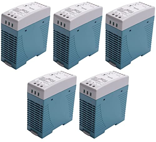 Kznifmk 5X MDR-60 12V 60W Din Fuente de Alimentación de Carril Fuente de Alimentación del Regulador 110V 220V