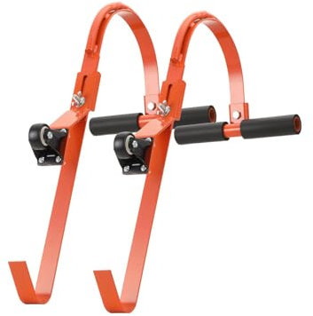 2 stück Heavy Duty Leiter Dachhaken, Leiterstabilisator, Dachleiterhaken Dachhaken Leiterhaken,Leitersicherung Dachrinne, Leiter Dachhaken Mit Rad, Schnelle Und Einfache Einrichtung
