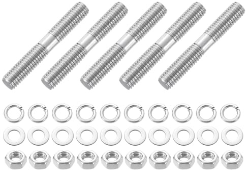 QUARKZMAN 5 piezas espárragos de doble extremo M8x55 mm pernos espárrago
