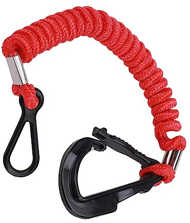 JUMPLAWN Notstopp aus Abs Nylon Material für Bootsmotoren Sicherheitsleine mit Clip On Stil Einfache Montage für Bootsausrüstung und Marinebedarf