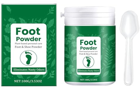 Polvo para Pies,Protege La Frescura Del Calzado | Polvo Refrescante Antisudor 100g Con Cuchara Para Viaje Gimnasio Senderismo Y Clima Cálido