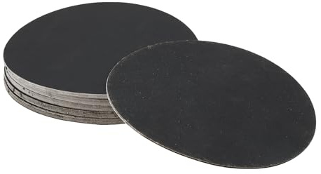 Hihaha Lot De 50 Disques De Ponçage Ronds, Grain 1200, Universels Pour La Finition Automobile, 125 X 125 Mm, Carbure De Silicium, Noir