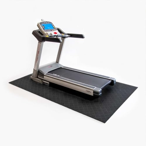 Nicoman Treadmill Mat, Heavy Duty Exercise Equipment Mat, 180 x 75 cm, Black, Non-slip Treadmill Floor Protection