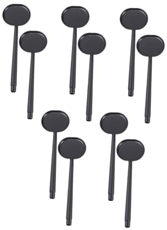 DECORNIJIA 10 Stück Schwarzes Augenverschluss Werkzeug aus Abs Kunststoff mit Rutschfestem Handdesign und Sehtest Optometrie Werkzeug für Schule und Arbeit