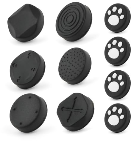 RongZy 5 pcs pour PS Vita 2000 Joysticks Analogique Capuchons de Remplacement pour PS Vita 2001 Thumbstick Accessoires avec Capuchons de Protection en Silicone, Etui de Rechange