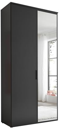 AVANTI TRENDSTORE Piombino - Armadio 2-3 ante battenti di qui 1 a specchio con ripiani asta per vestiti e un piccolo comò interno Dimensioni: LAP101,7x225x52cm (2 Ante) LAP 151,7x225x52cm (3 Ante)