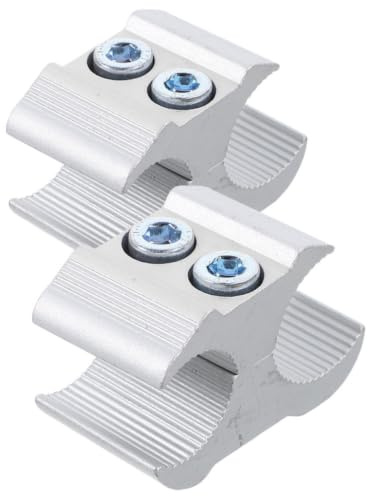 SHINEOFI 2 Pezzi Morsetto in Lega di Alluminio per Tubolare 19mm e 22mm, Clip per Tubo Finitura Liscia, Accessorio Versatile per Sedia a Rotelle, Uso Interno ed Esterno