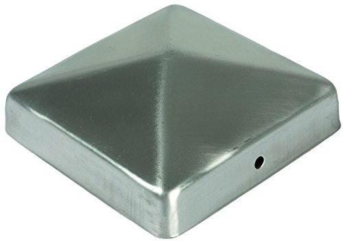 Unbekannt Pfostenkappe Zaunkappe Abdeckkappe Pyramide Edelstahl 71 x 71 mm (20)