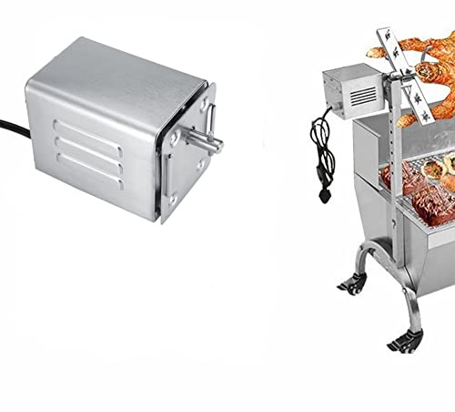 Zerodis Grillspieß Set, 50-70KGF Outdoor Rotisserie Kit Edelstahl BBQ Rotisserie Motor Elektro Roaster Drehspiess Drehspieß Grillspiess (EU)