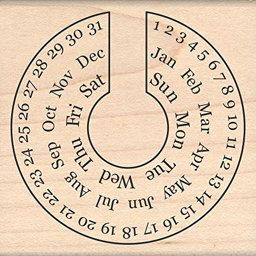 Stamps by Impression Round Journal, Habit Tracker, Date, Calendar Rubber Stamp 2 ST 1102
