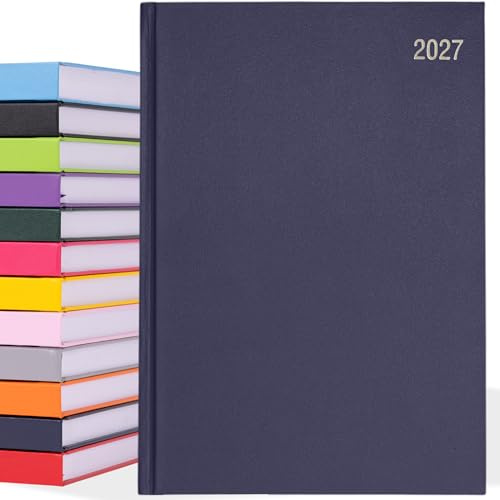 Jahresplaner 2025, A4, 1 Seite pro Tag, fester Einband, kompletter Jahresplaner, Terminkalender, Schwarz (in englischer Sprache)