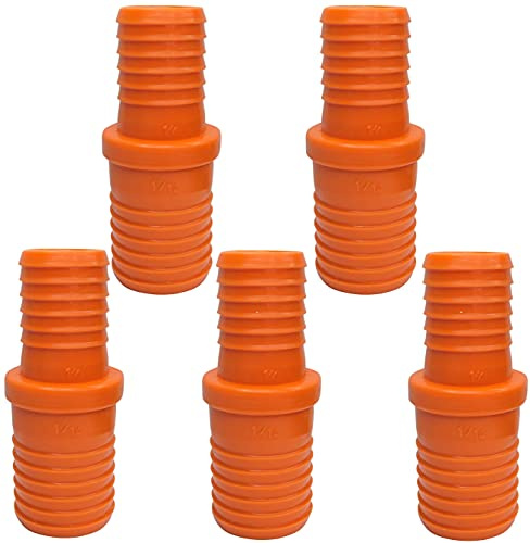 AERZETIX - Juego de 5 Racores reductores reparadores acanalados 1'' a 1''1/4'' para sistema de goteo/micro riego - empalme/manguito para mangueras de riego - en plástico - C48690