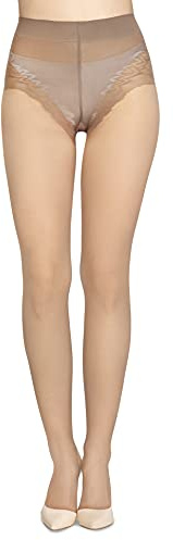 LORES Medias moldeadoras para las mujeres delgadas medias ligeras 20 DEN compresa bikini Panty, Visone, M