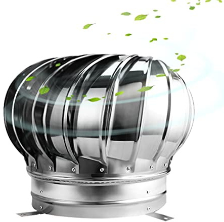 SHUDONGDEN Comignoli Girevoli Camino Cappelloprevenzione delle Correnti d'Aria Verso Il Basso con Spinner in Acciaio Inossidabile 304 Altamente Efficace E Ventilazione Migliorata,200mm/7.87in