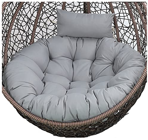 ZTGL Hängesesselkissen, Kissen für Hängesessel Mit Kopfstütze, verdicken Patio Hängesesselkissen, Garten Hängekorb Stuhl Sitzkissen Papasansessel Kissen Outdoor Sitzauflage,Beige,Diameter 105 cm