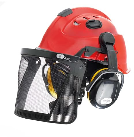 Dräger HPS 3500 Premium Casco Profesional de Seguridad con Malla metálica y Orejeras |Protección para Trabajo Forestal con motosierras, desbrozadoras