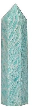 PAKMEZ Bâton de Pierre d'amazonie en Cristal Naturel, 1 pièce, de Quartz Tianhe, hexapode, décoration de Maison, Cadeau (Size : 60-70mm)