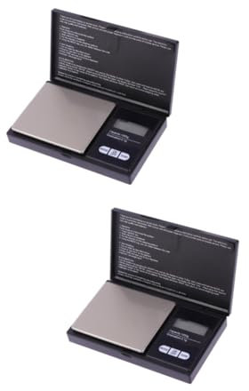 Amosfun 2St Schmuckwaage 0. 01g Tasche für Schmuckwaagen briefwaagen wiegenset Schmuckwaage 0,01 g 0,01 Gramm Präzisionswaage Anzahl Schmuck elektronische