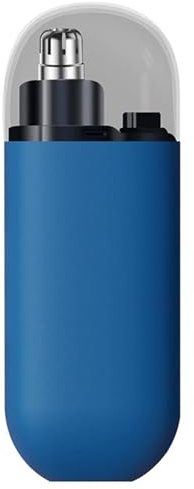 Portable Nose Hair Trimmer, Nasen und Ohrenhaartrimmer, Wiederaufladbar Nasenhaartrimmer, Elektrischer Nasenhaar-, Ohrenhaar- und Augenbrauentrimmer Mini Gesichtshaartrimmer für Herren Damen (Blau)