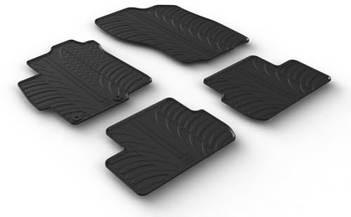 Gledring Satz Gummimatten kompatibel mit Mitsubishi Lancer VIII Limousine 2008-2017 (T Profil 4-teilig + Montage-clips)