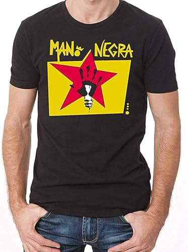 Mano Negra Manu Chao King of Bongo 1991 Album Cover Mens T-Shirt BlackL_2700 Black Size XXL