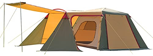 CRBUDY 2-lagiges Campingzelt für 3–4 Personen mit Veranda, wasserdichtes Zelt mit Vorraum und einem Schlafzimmer für Camping im Freien, Wandern, Reisen, Survival, Expeditionen, Luxusunter