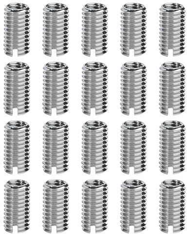 XIATIAN 20 Pcs Thread Inserts, Thread Adapters Sleeve Reducing Nut, Thread Reducer M6*1.0 Male to M8*1.25 Female Reducing Nut, Thread Repair Insert Stainless Steel for Repair Tool