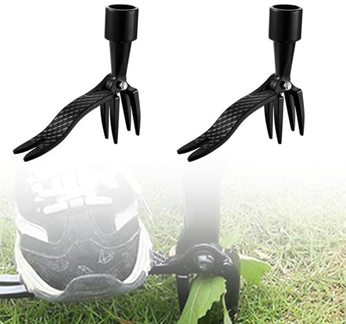 HJIAMA 13 cm Sarchiatore 2 Pezzi, Lega di Alluminio Manuale, Lega Alluminio, Design Denti Acciaio Temprato, Trapiantatore con Manovelle e Gambe, per Giardini e Frutteti