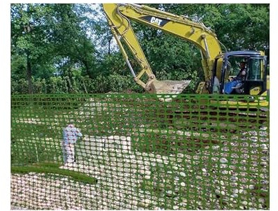 Rete delimitazione cantiere di plastica con foro ovale 1,8x50 m verde