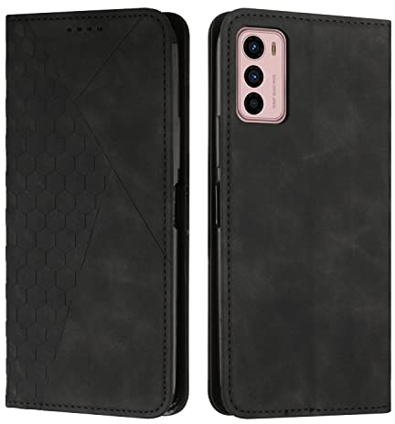 KOUYI Compatible con Motorola Moto G42 Funda de teléfono, Ranura para Tarjetas Plegable de Cuero sintético PU, Soporte con Cierre magnético, Fundas a Prueba de Golpes (Negro)