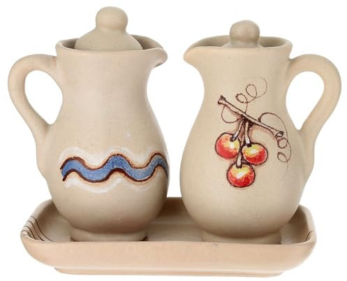 Holyart Ampolline anfora Ceramica, Perla e Oro